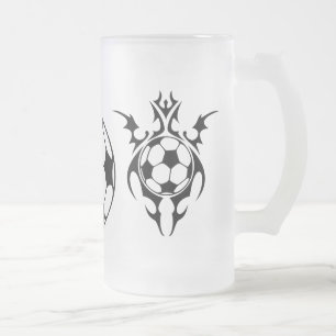 Fußball. Stammeskultur. Mattglas Bierglas