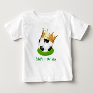 Fußball-Star King ONE 1. Geburtstag Party Custom Baby T-shirt