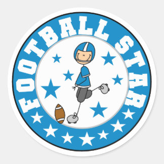 Fußball Star Tshirts und Geschenke Runder Aufkleber