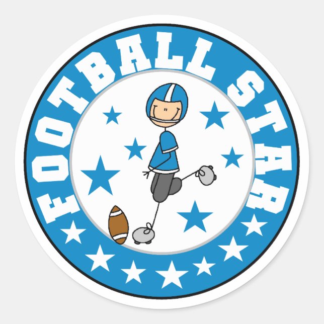 Fußball Star Tshirts und Geschenke Runder Aufkleber (Vorderseite)