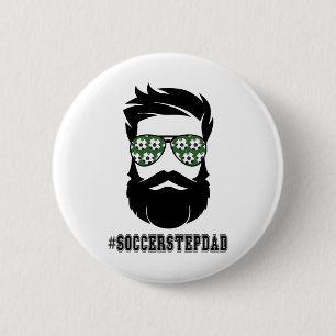 Fußball Stepdad mit Bart Step Vater Step Button