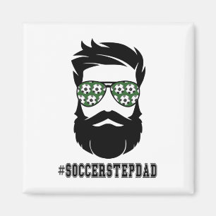 Fußball Stepdad mit Bart Step Vater Step Magnet