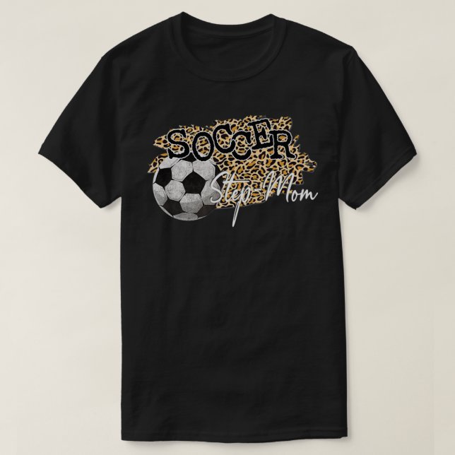 Fußball StepMom Leopard Fußball StepMom T-Shirt (Design vorne)