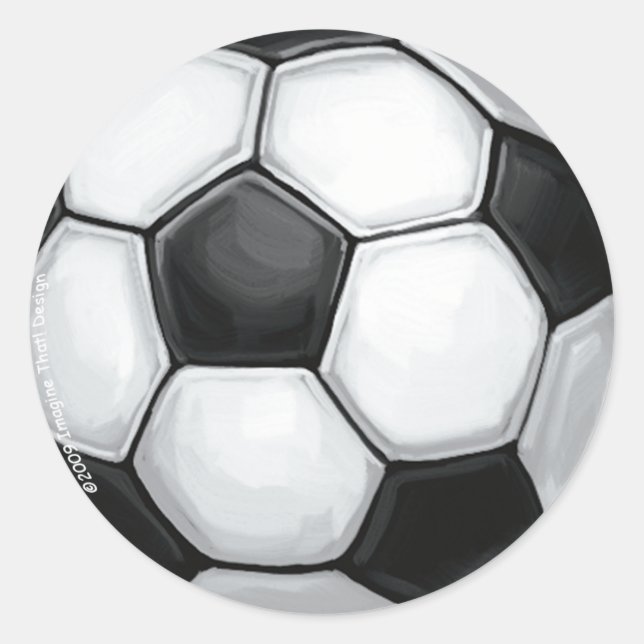 Fußball-Sticker Runder Aufkleber (Vorderseite)
