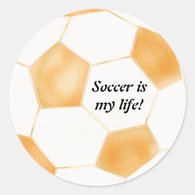 Fußball-Sticker Runder Aufkleber (Vorderseite)