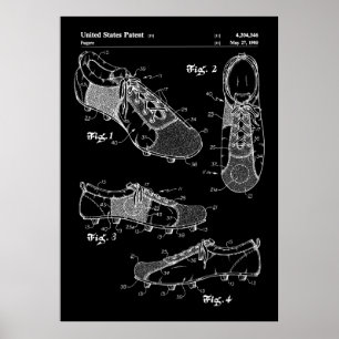 Fußball-Stiefel-Patent Poster