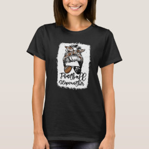 Fußball Stiefmutter Vintage Leopard Unordentlicher T-Shirt