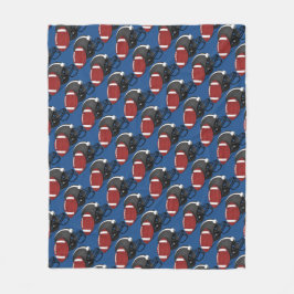 Fußball-Sturzhelm und Ball-Fleece-Decke Fleecedecke