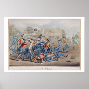 Fußball T34890, graviert durch George-Jagd, 1827 Poster