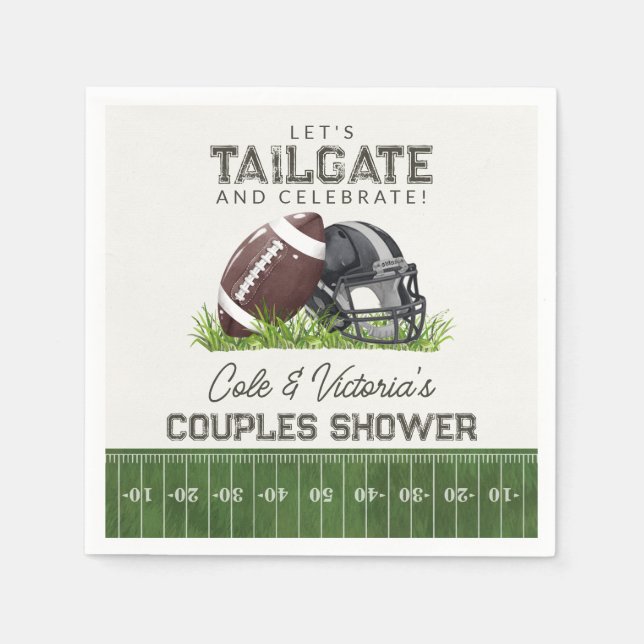 Fußball-Tailgate & Celebrate Touchdown-Paare Serviette (Vorderseite)