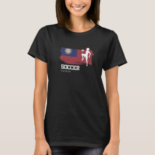 Fußball Taiwan Flag Football Frauenfußball Mädchen T-Shirt