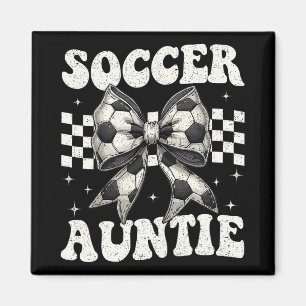 Fußball-Tante Lustige Kokette Schleife Fußball-Tan Magnet