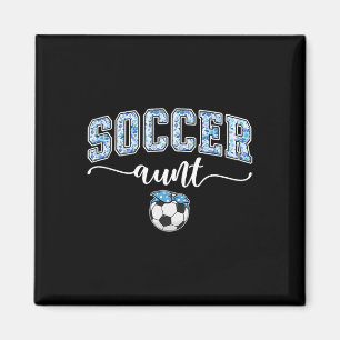 Fußball-Tante, stolze Tante eines Fußballspielers  Magnet