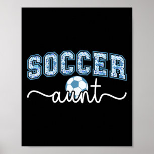 Fußball-Tante Tante, die stolz auf einen Fußballsp Poster