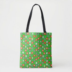 Fußball-Tasche mit roten Shirts