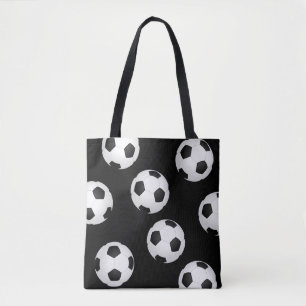 Fußball-Tasche schwarz-weiß Design