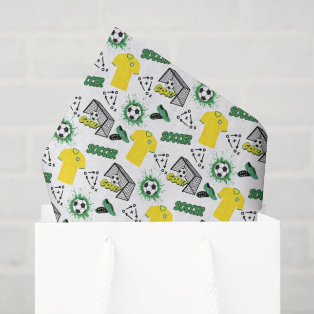 Fußball-Taschentücher Seidenpapier (Geschenk Tasche)
