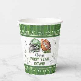 Fußball-Tasse Geburtstagsdekor, erstes Jahr nach u Pappbecher