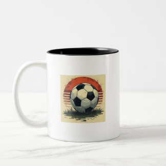 Fußball-Tasse im Retro-Stil Zweifarbige Tasse
