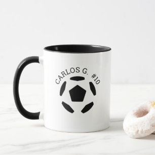 Fußball-Tasse mit Personalisiertem Namen Tasse