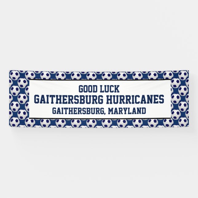 Fußball-Team-Fahne, personalisierte 3 Linien des Banner (Horizontal)