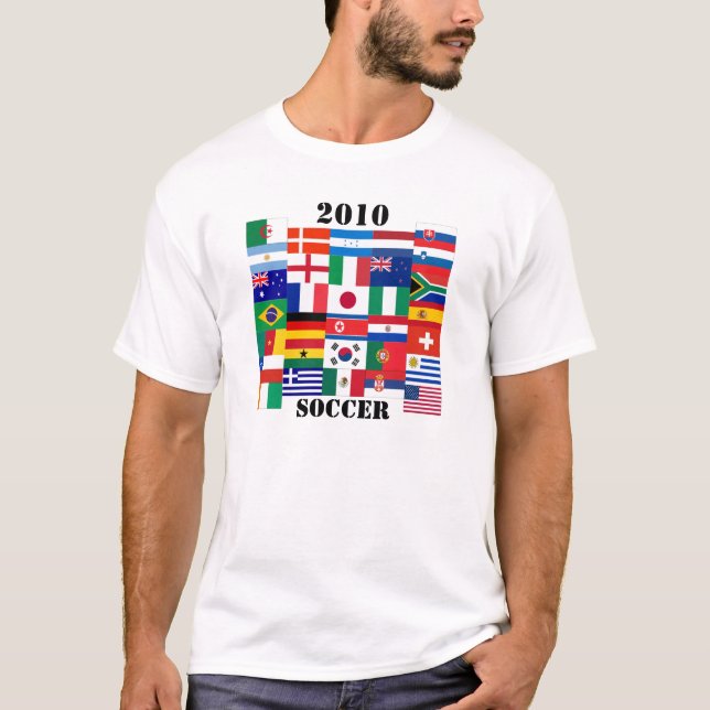 Fußball-Team-Flaggen 2010 T-Shirt (Vorderseite)