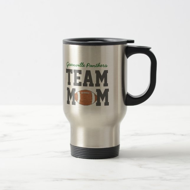Fußball-Team-Mama-Geschenk-Tasse Reisebecher (Rechts)