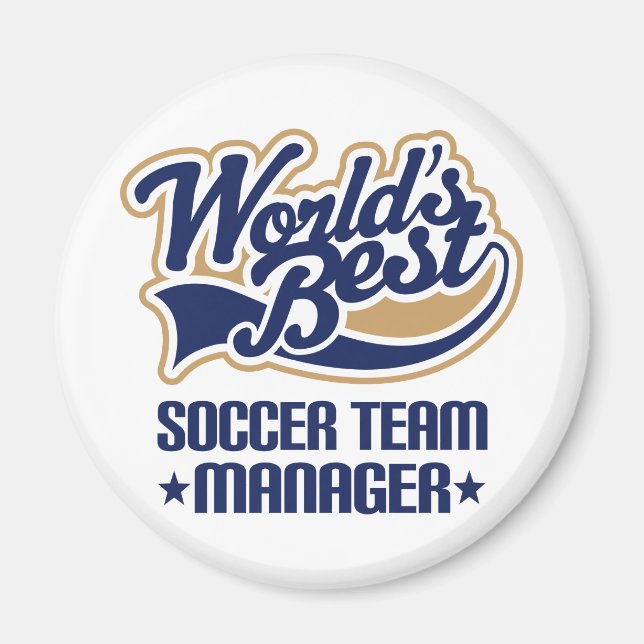 Fußball-Team-Manager-Geschenk Magnet (Vorne)