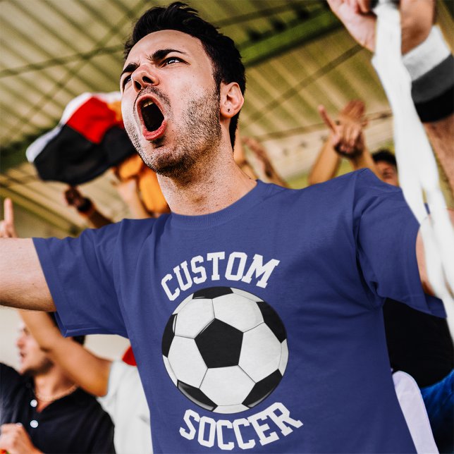 Fußball-Team, Spieler & Jersey-Nummer Männer-T - S T-Shirt (Custom team name soccer t-shirt.)