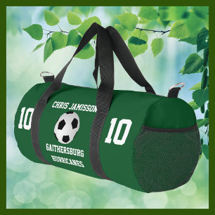 Fußball-Team, Trainer oder Player Green Personalis Duffle Bag