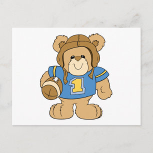 Fußball-Teddybär-Design Postkarte