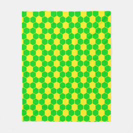 Fußball-Textur - Gelb & Grün  Fleecedecke