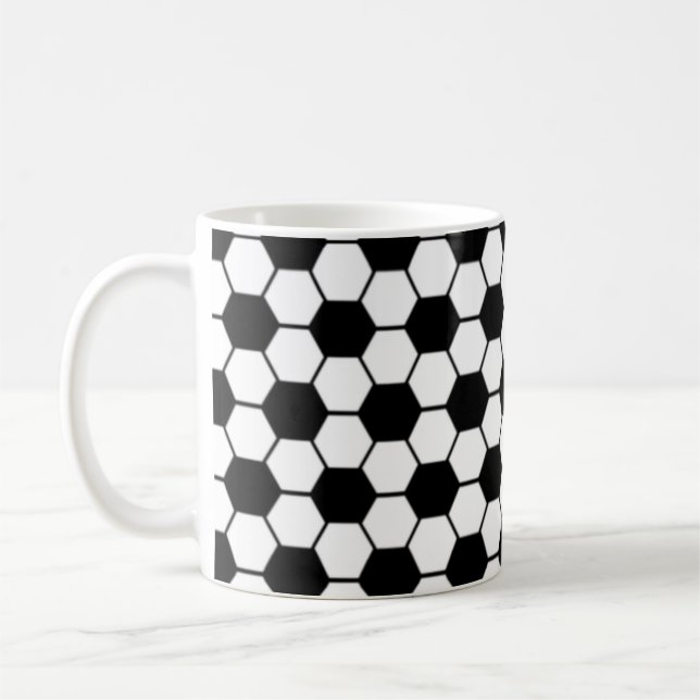 Fußball-Texturmuster  Kaffeetasse (Links)