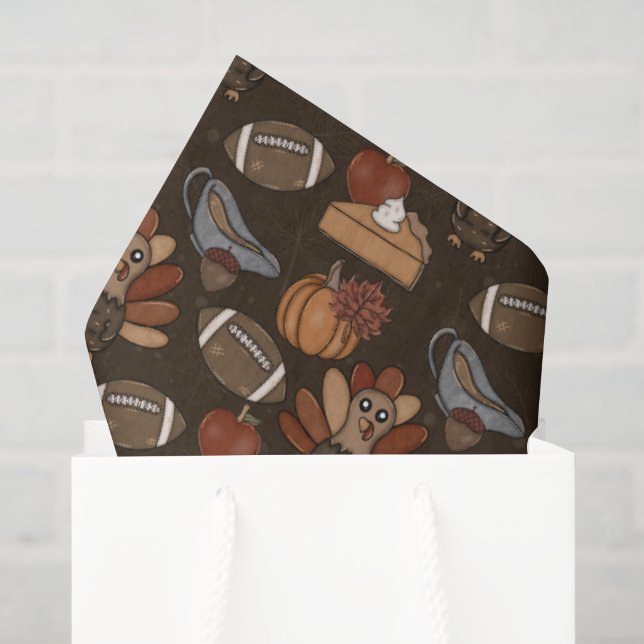 Fußball Thanksgiving  Seidenpapier (Geschenktüte)
