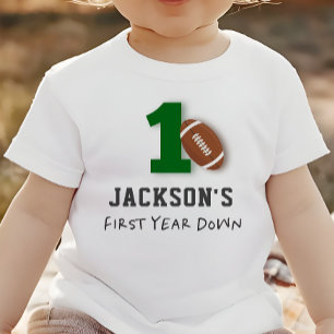 Fußball Thema 1 Jahr bis zum Geburtstag Baby T-shirt