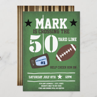 Fußball Thema 50. Geburtstag Einladung