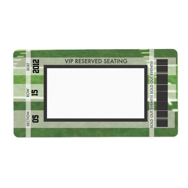 Fußball-Thema Drucken Sie Ihre eigene Adresse Etik (Vorne)