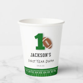 Fußball Thema Erstes Jahr bis zum Geburtstag Gefal Pappbecher