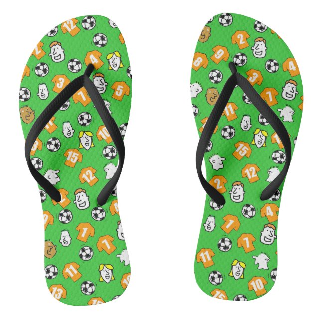 Fußball Thema Flip Flops in Ihren Club Farben (Fußbett)
