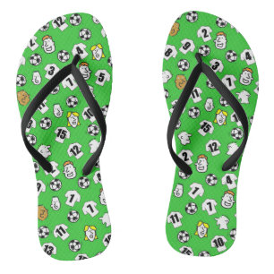 Fußball Thema Flip Flops in Ihren Club Farben