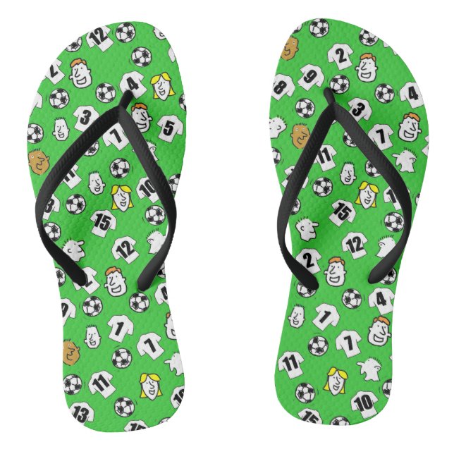 Fußball Thema Flip Flops in Ihren Club Farben (Fußbett)