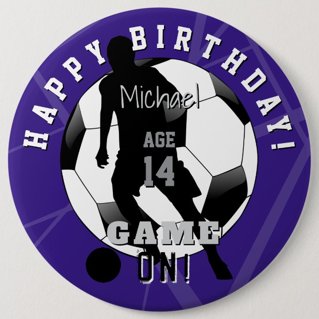 Fußball Thema Geburtstag Button HAMbyWG (Vorderseite)