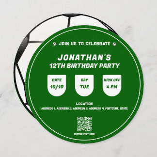 Fußball-Thema Geburtstagsfeier Einladung
