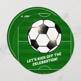 Fußball-Thema Geburtstagsfeier Einladung