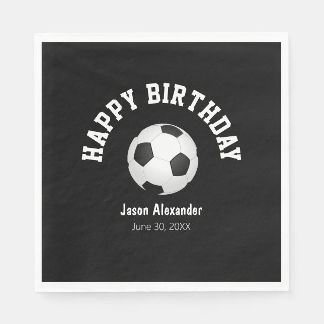 Fußball-Thema Geburtstagsparty Napkins Tableware Serviette (Vorderseite)