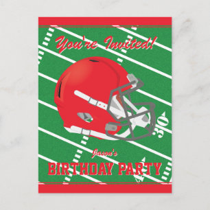 Fußball Thema Party Einladung Postkarte bearbeiten