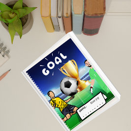 Fußball-Thema Spiral-Notebook Notizbuch