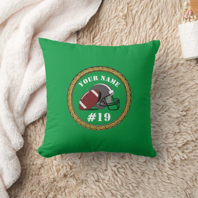 Fußball Theme Pillow - Name und Nummer hinzufügen Kissen (Decke)