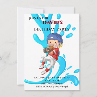 "FUSSBALL"-THEMEN BEGRÜSSEN GEBURTLICHE EINLADUNGE EINLADUNG