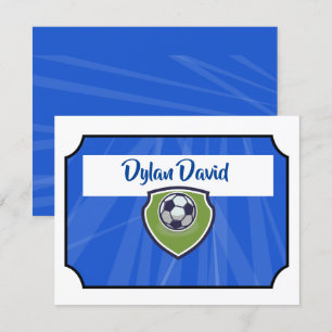 FUSSBALL-TICKET Bar/Bat-Mizwa Danke-Karte Flach Einladung